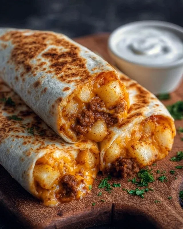 Easy Cheesy Potato Burritos