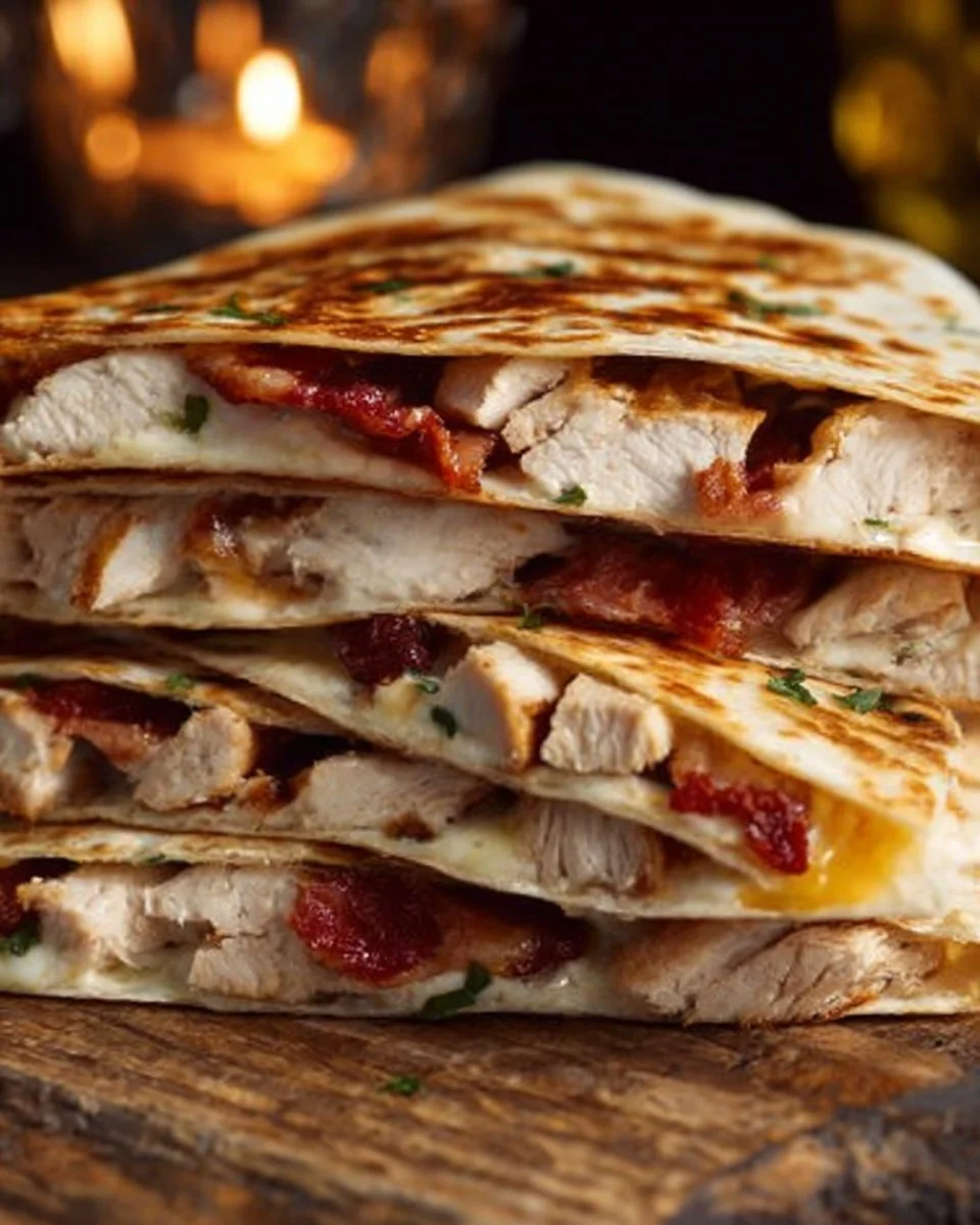 Easy Chicken Bacon Ranch Quesadilla