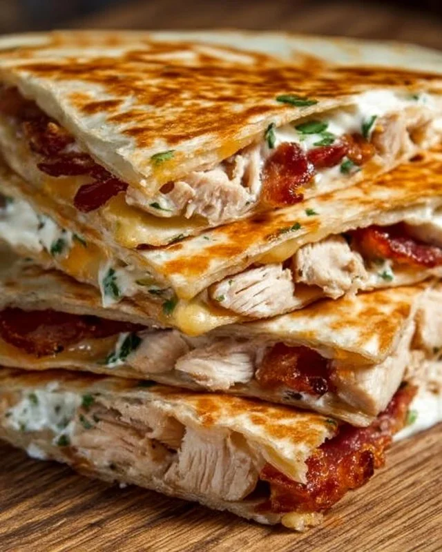Easy Chicken Bacon Ranch Quesadilla