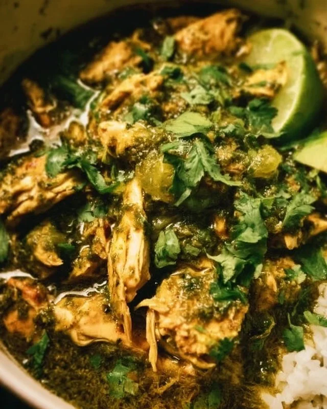 Delicious easy salsa verde chicken made in Instant Pot or slow cooker