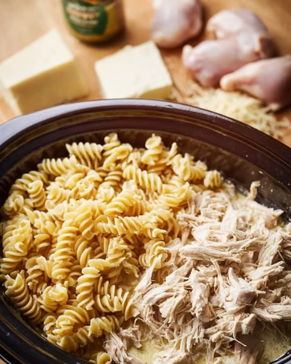 Creamy Garlic Parmesan Chicken Pasta topped with parsley