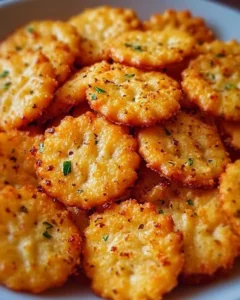 Delicious Garlic Ritz Snacks in a bowl ready to be enjoyed