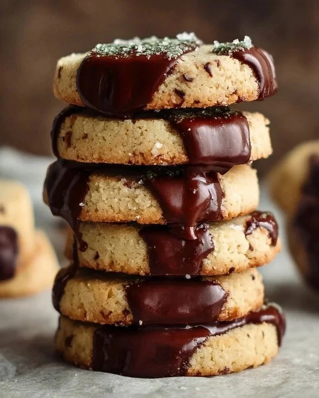 Delicious grain-free almond flour shortbread cookies on a plate