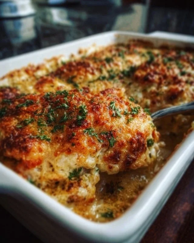 High Protein Chicken Parmesan Casserole