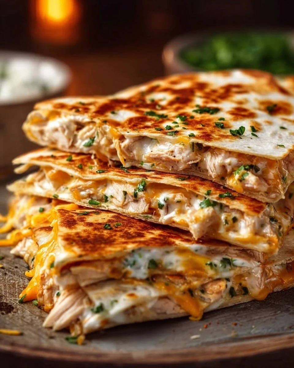 High-Protein Chicken Ranch Quesadilla