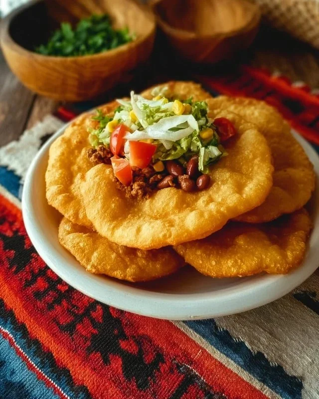 Homemade Navajo Taco (Indian Fry Bread) Recipe