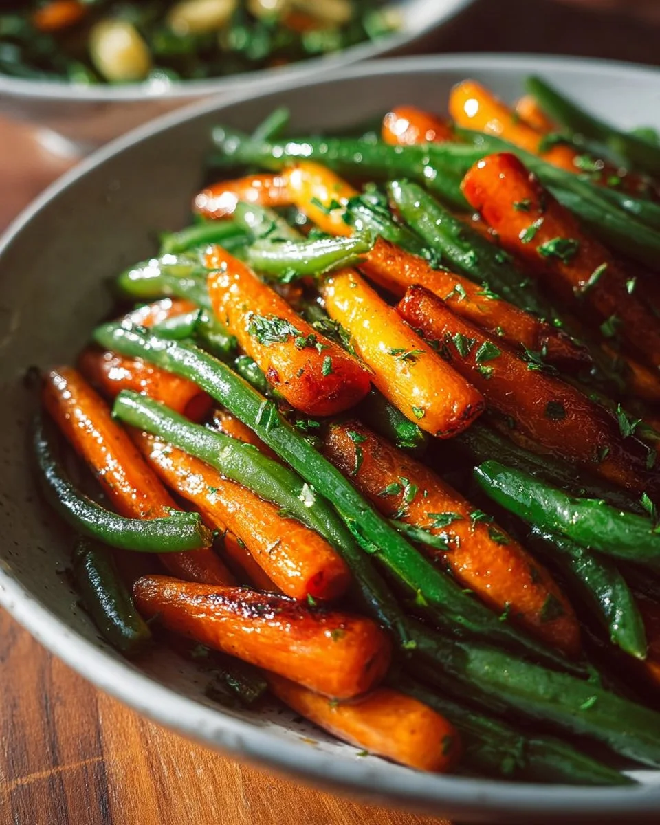 Honey Glazed Carrots & Green Beans