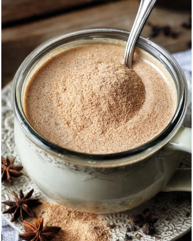 Homemade chai tea latte mix ingredients and preparation