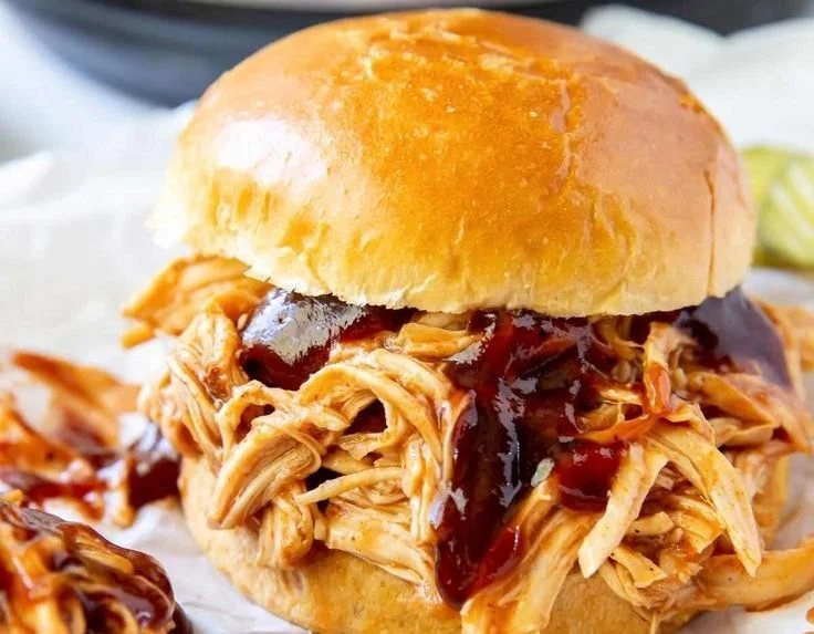 Delicious Instant Pot BBQ chicken served with sides