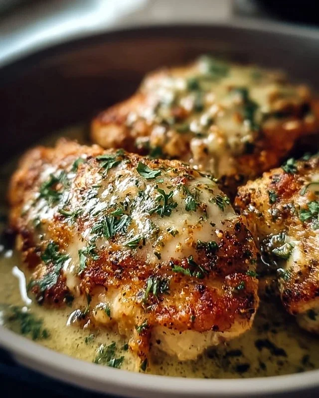 Delicious Instant Pot Garlic Parmesan Chicken served with a side of vegetables