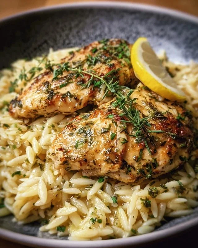 Instant Pot Lemon Herb Chicken with Orzo