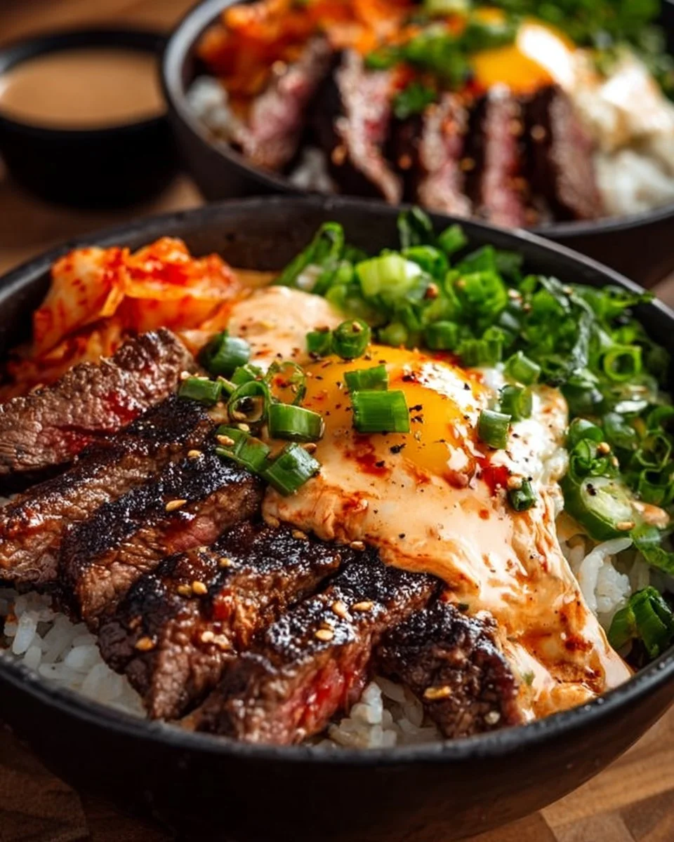 Korean BBQ Steak Rice Bowls