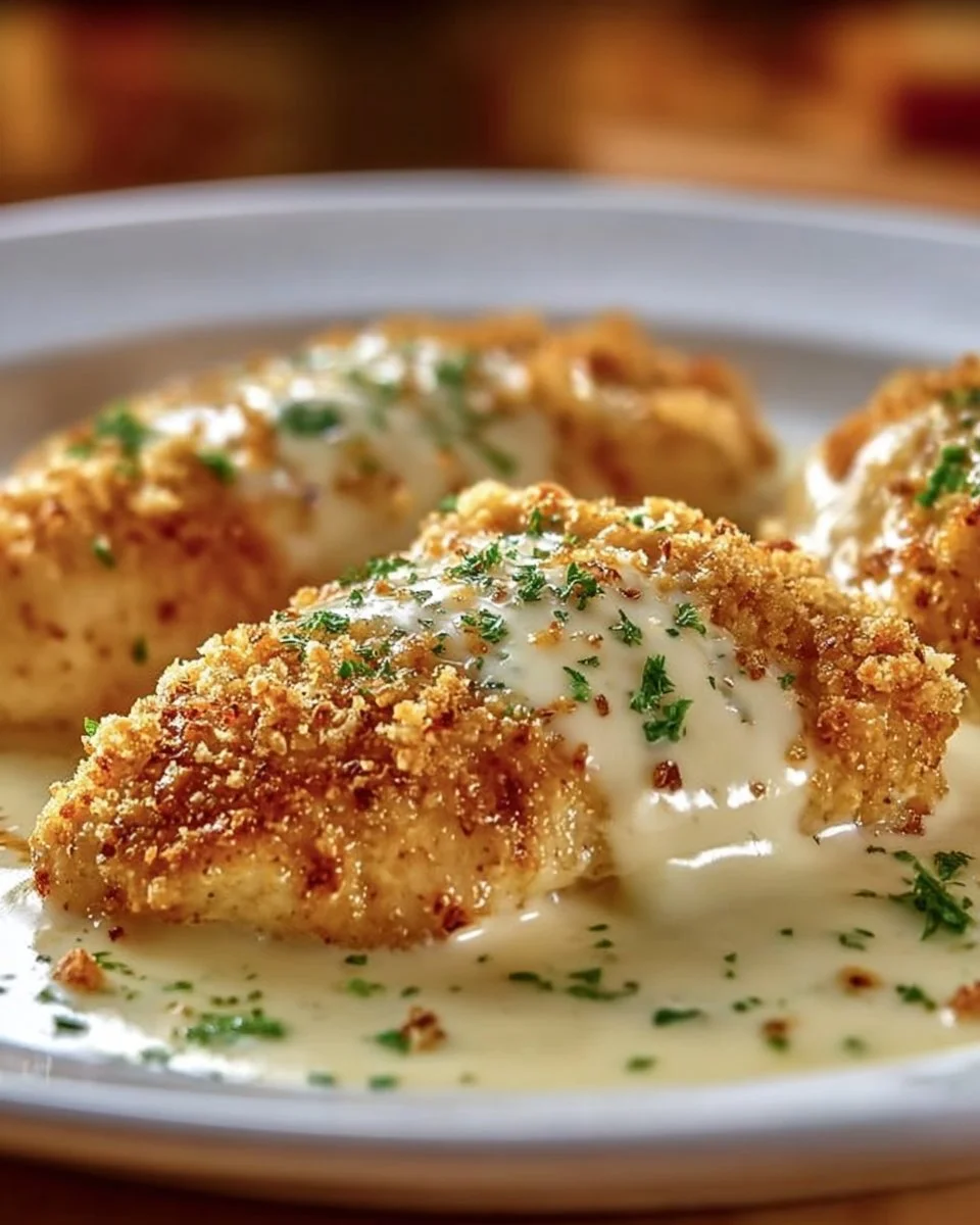 Longhorn Steakhouse Parmesan Chicken served with herbs and cheese