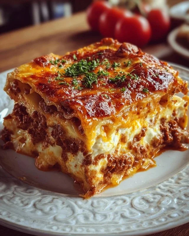 Delicious Million Dollar Italian Lasagna with layers of cheese and sauce