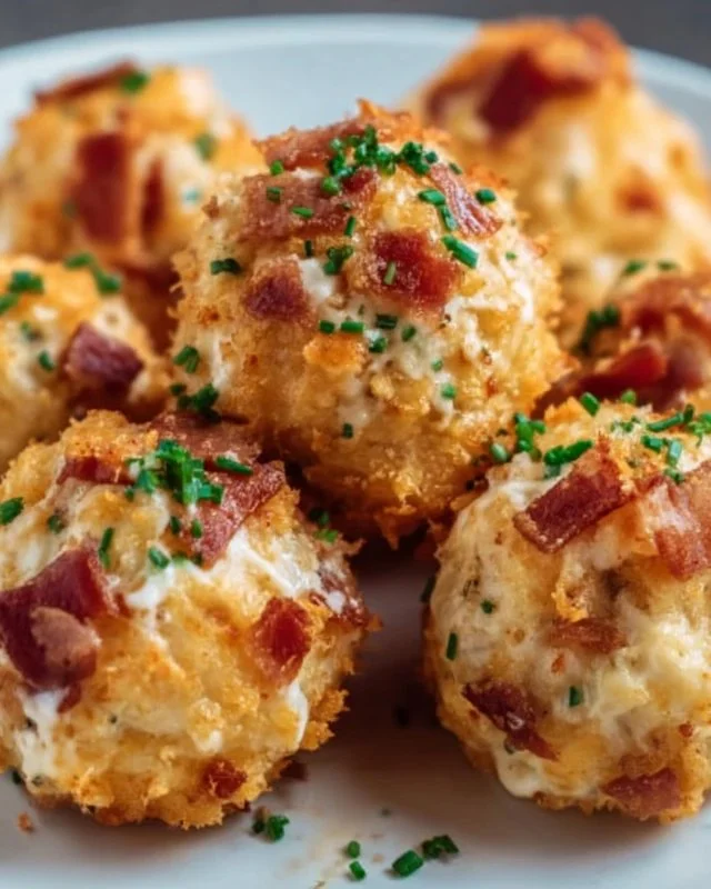 Mini Bacon Ranch Cheeseballs served on a platter