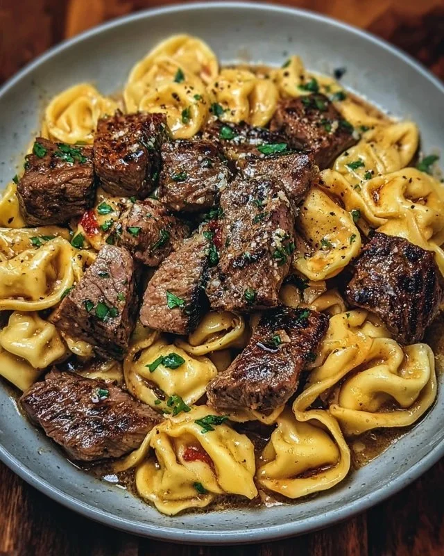 One-Pan Cowboy Butter Tortellini Steak Bites Recipe