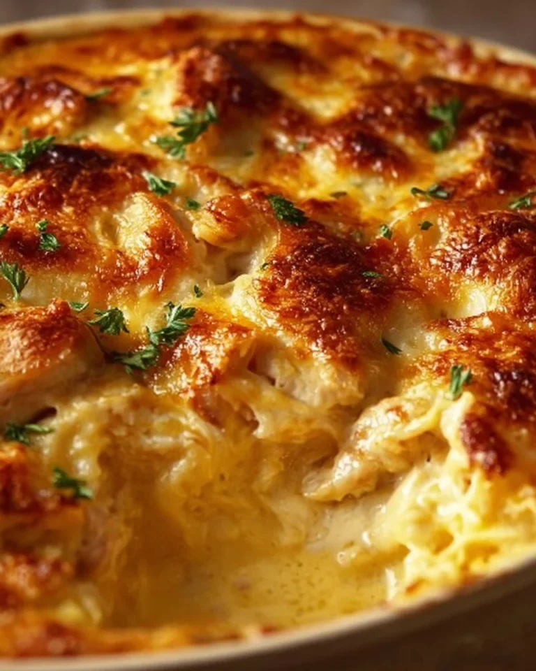 Delicious chicken casserole recipe by Paula Deen, baked to perfection.