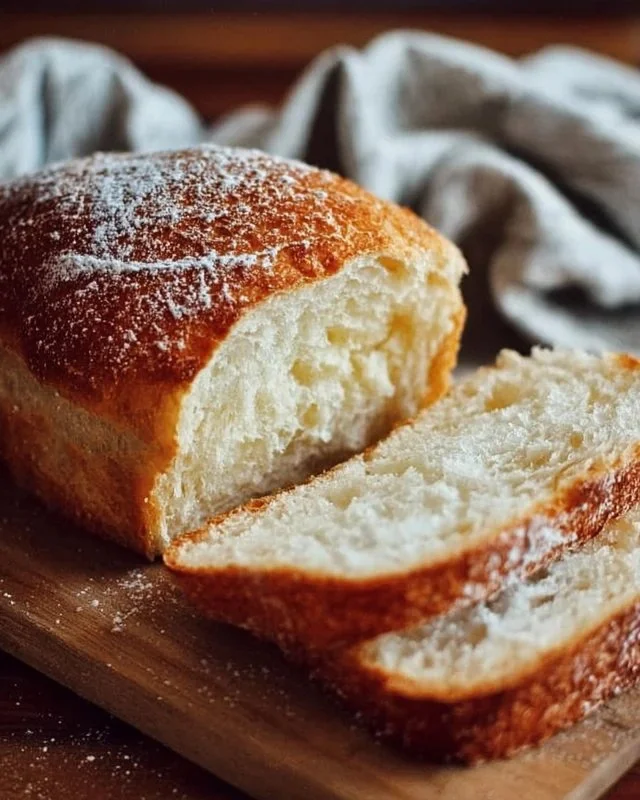 Freshly baked quick homemade bread ready to enjoy.