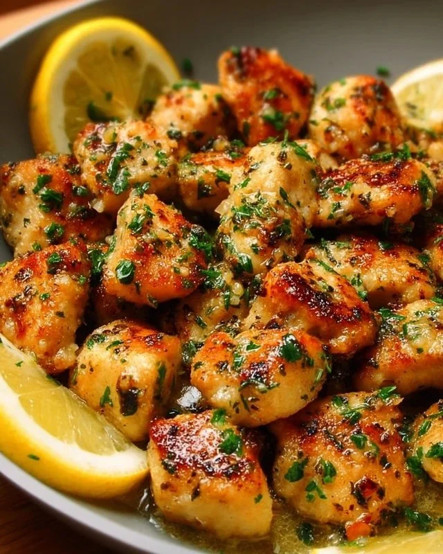 Quick Lemon Garlic Chicken Bites