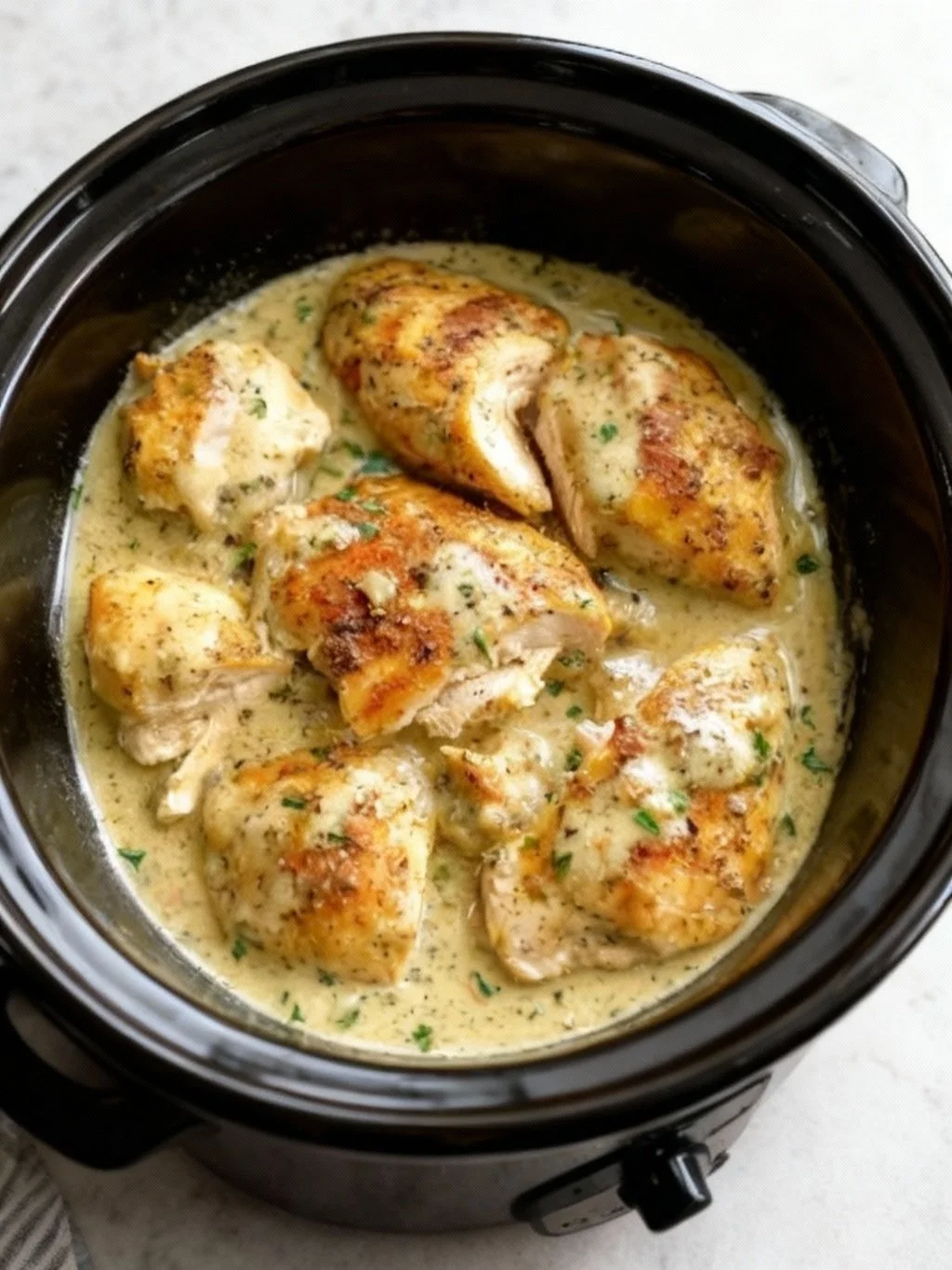 Delicious Ranch Chicken made in a crockpot for a flavorful meal.
