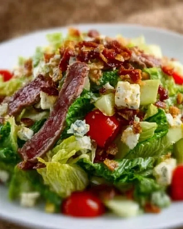 Chopped salad from Ruth’s Chris Steakhouse, served in a colorful bowl