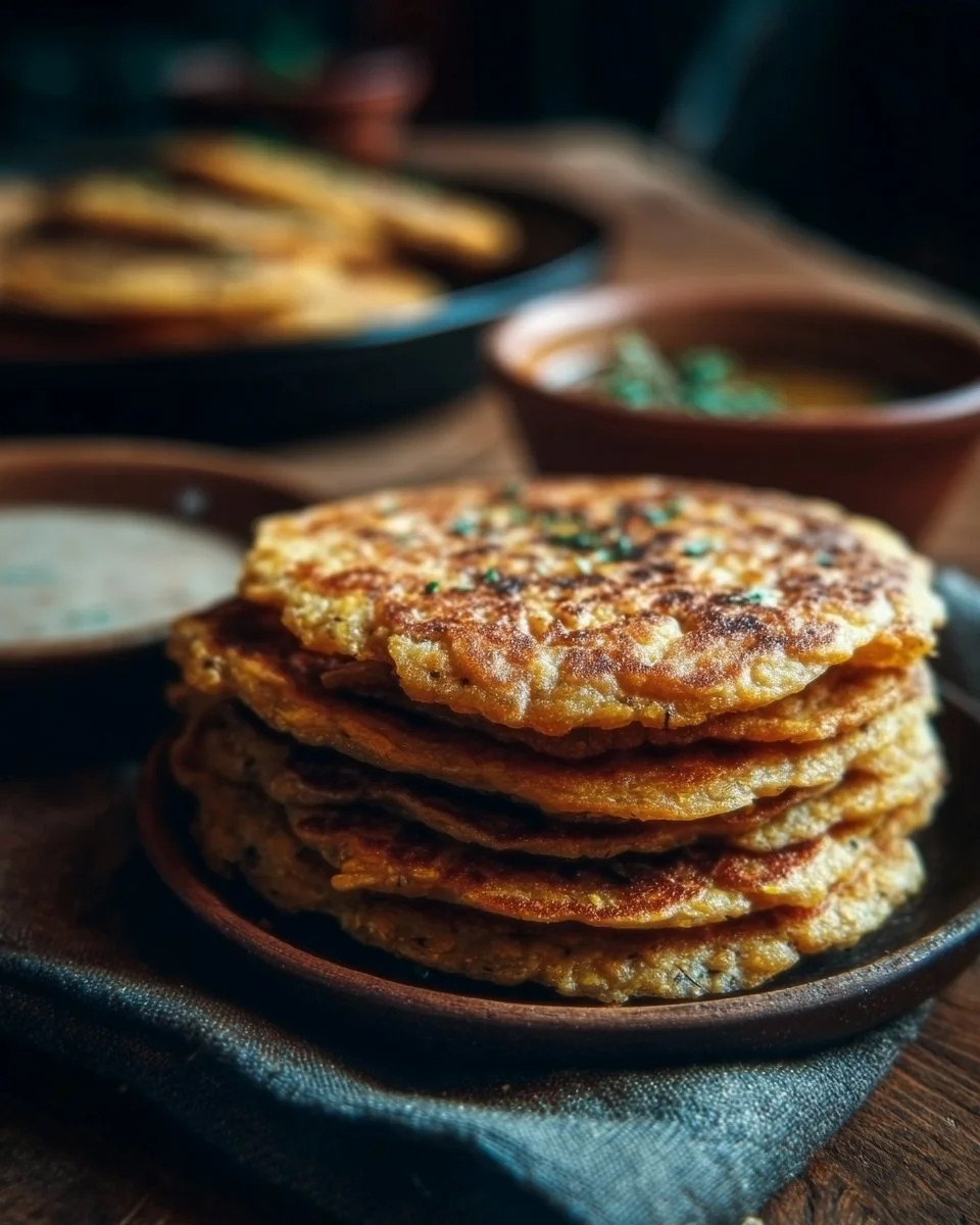 Savory Red Lentil Pancakes