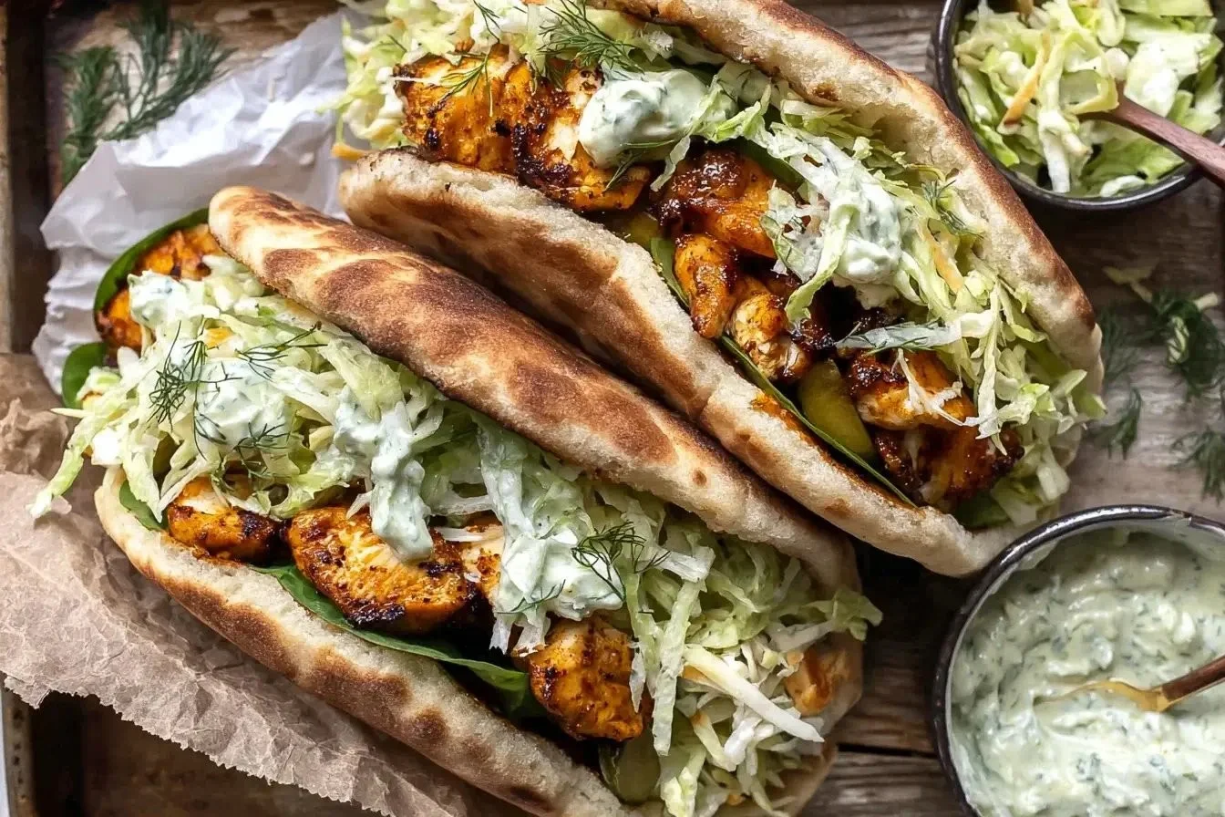 Sheet Pan Chicken Pitas with Herby Ranch