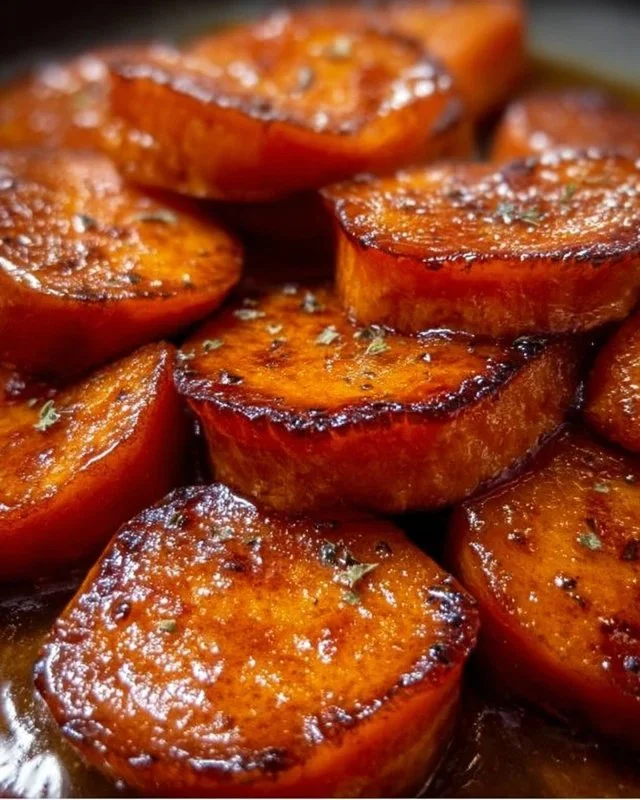 Southern candied sweet potatoes with brown-sugar cinnamon glaze