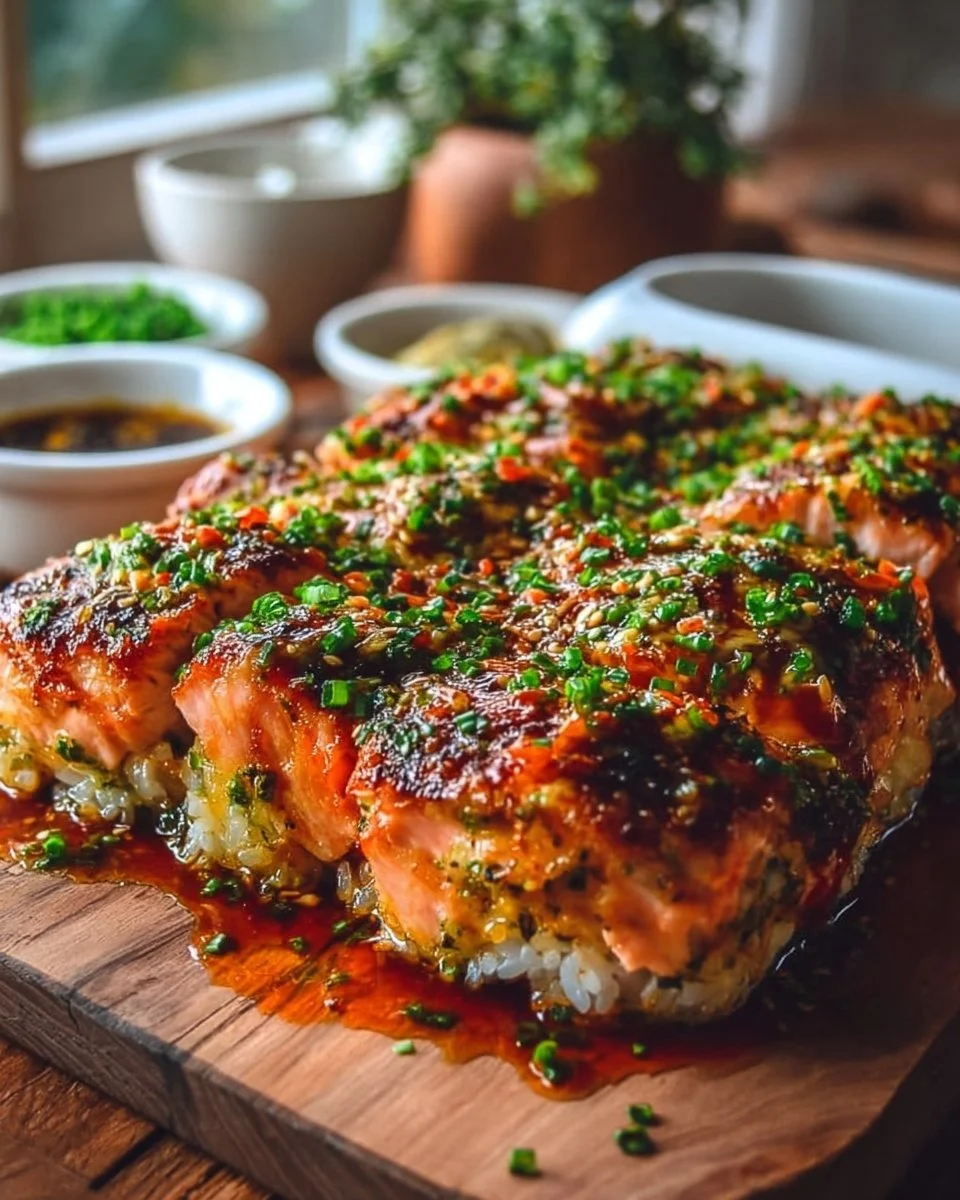 Spicy Salmon Sushi Bake Recipe