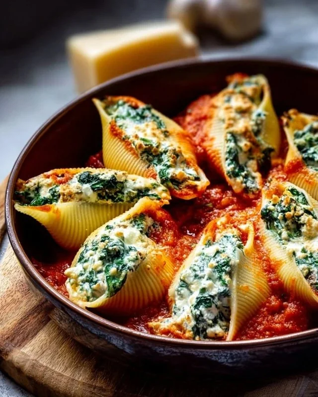 Spinach and Ricotta Stuffed Shells