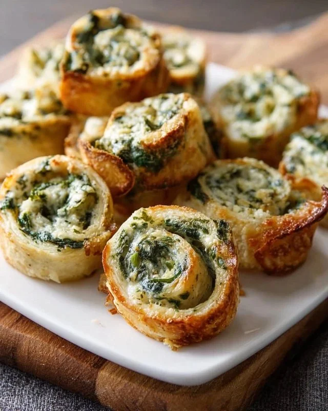Spinach Dip in Bite-Sized Pinwheels