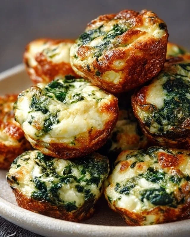 Delicious spinach ricotta bites served on a platter