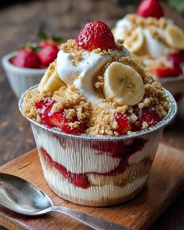 Strawberry Crunch Banana Pudding Recipe - Easy Dessert Delight