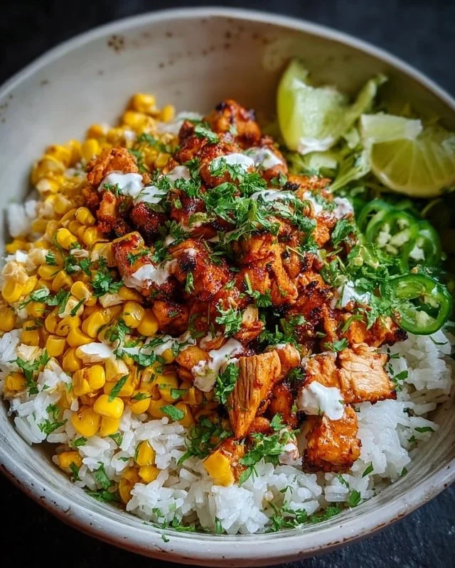 Street Corn Chicken Rice Bowl Recipe
