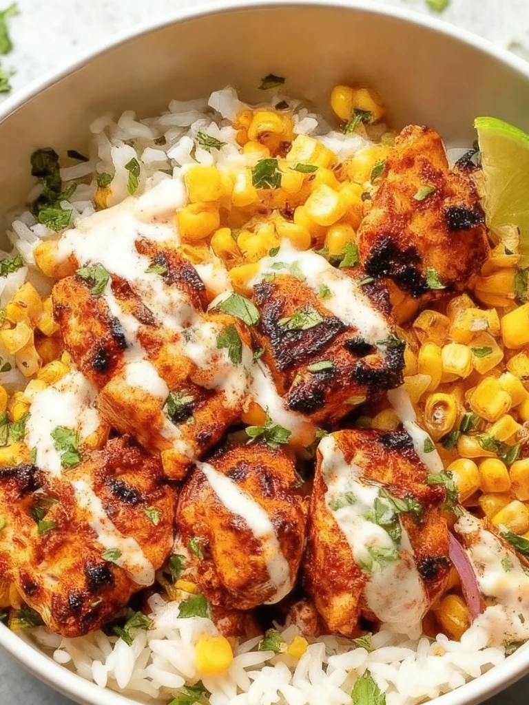 Delicious Street Corn Chicken Bowl featuring fresh ingredients and vibrant flavors