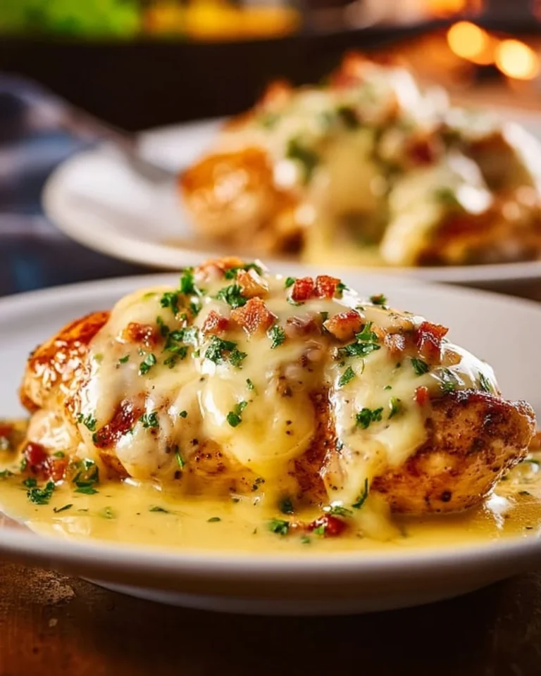 Texas Roadhouse smothered chicken topped with jack cheese on a plate