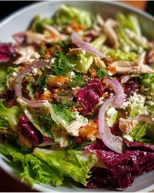 Delicious colorful salad with fresh ingredients for a healthy meal