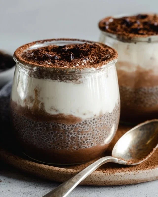 Tiramisu Chia Pudding With Greek Yogurt