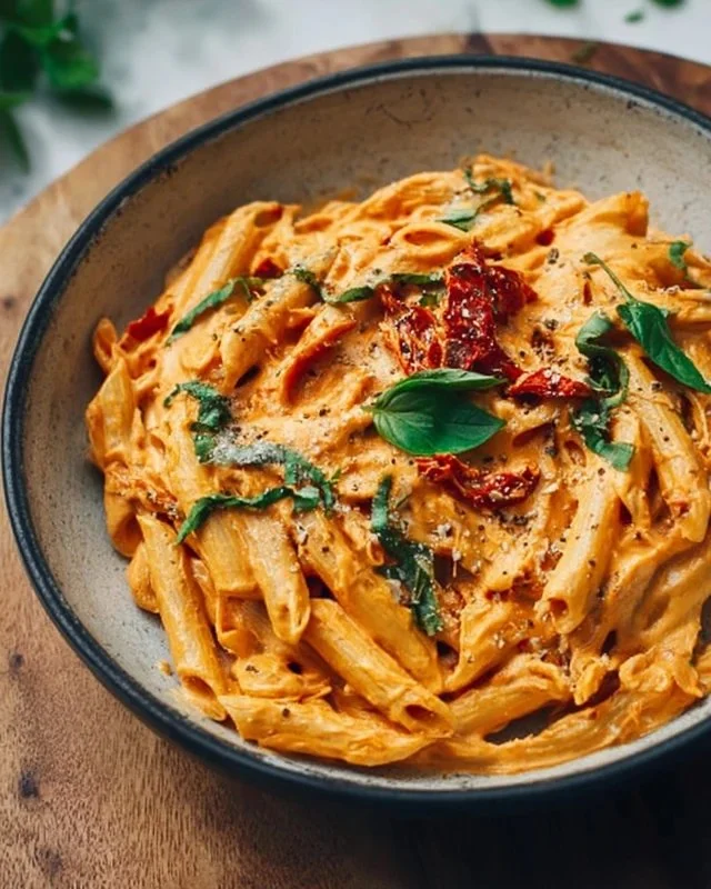 Vegan Creamy Sun Dried Tomato Pasta Recipe