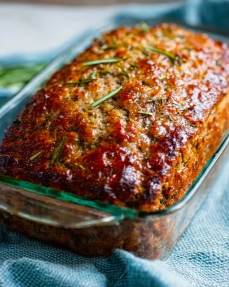 Delicious vegetarian meatloaf served with vegetables on a plate.