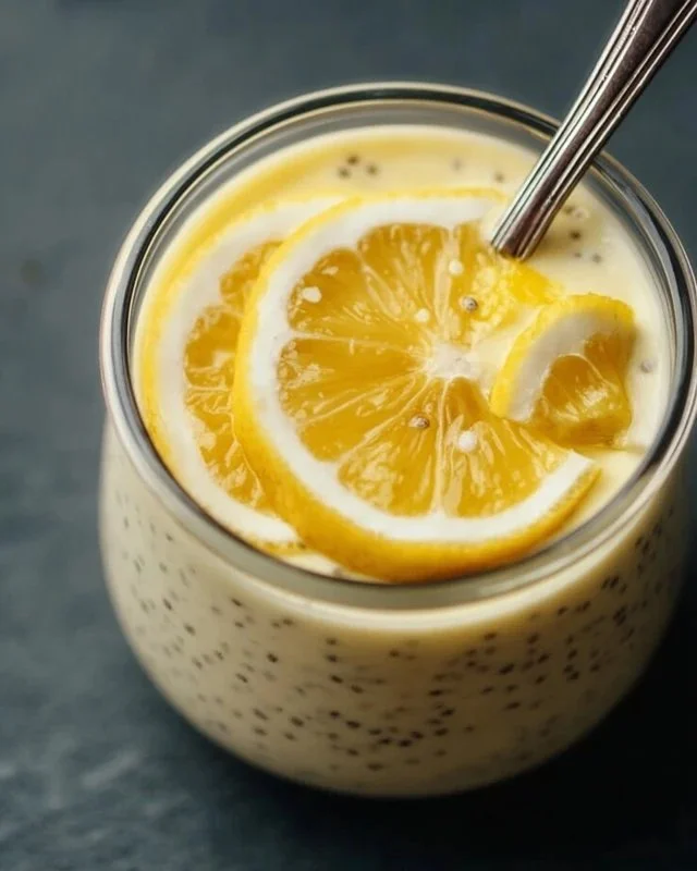 Yummy Lemon Cream Chia Pudding