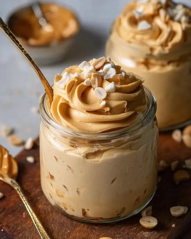 Delicious 5-minute peanut butter mousse with four simple ingredients