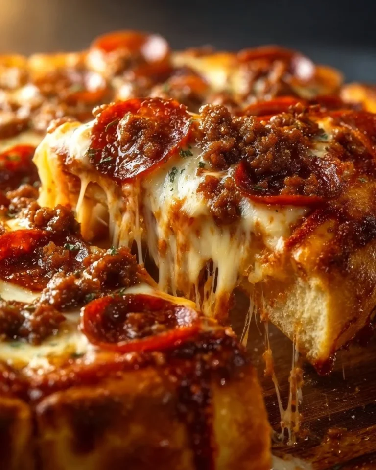 A slice of 53g protein crustless pizza pie, showcasing its delicious toppings and protein-rich crust.