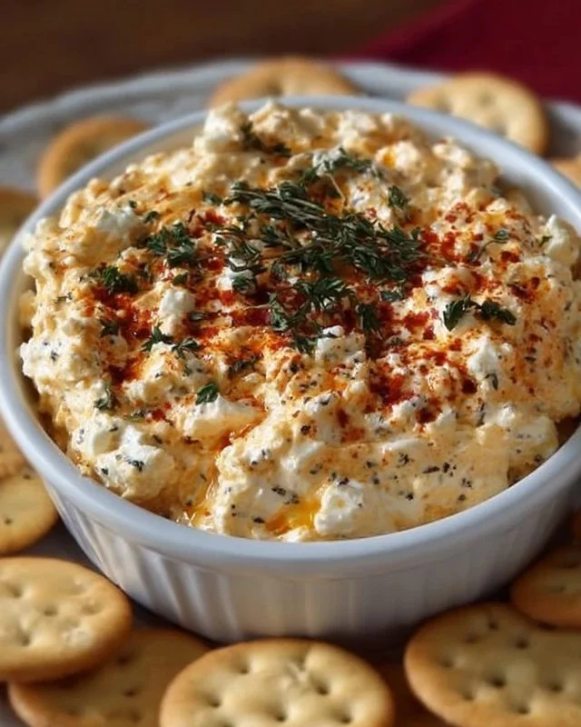 Bowl of Alabama Fire Cracker Dip, a spicy appetizer perfect for parties