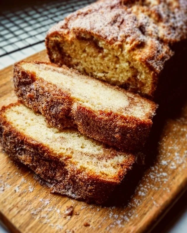 Loaf of homemade Amish Cinnamon Bread fresh out of the oven