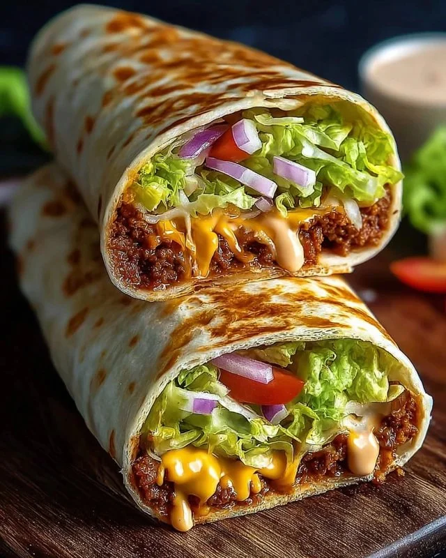 Big Mac Wraps recipe featuring fresh ingredients and easy preparation.