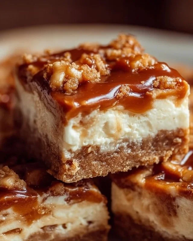 Caramel Apple Cheesecake Bars