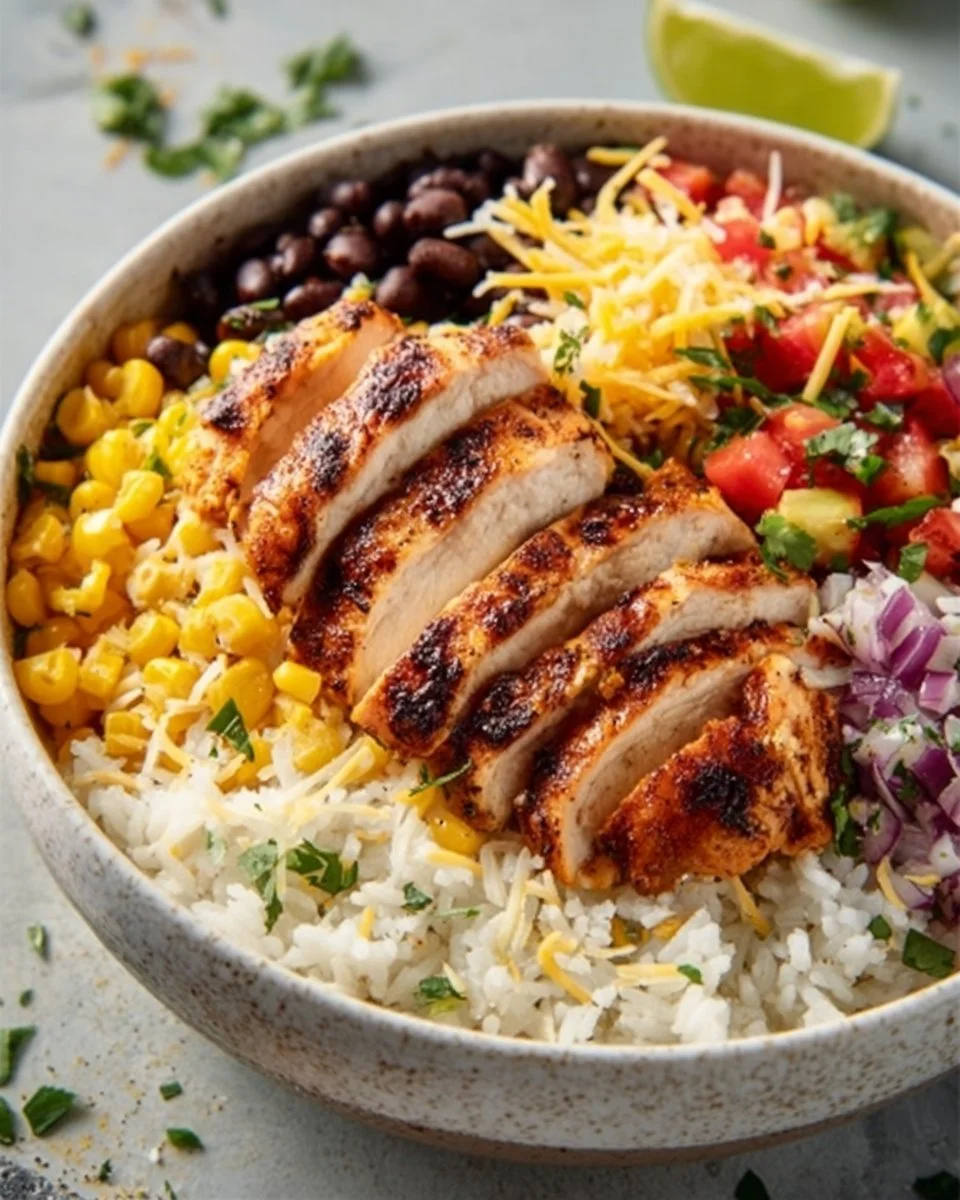 Chicken and Black Bean Burrito Bowls
