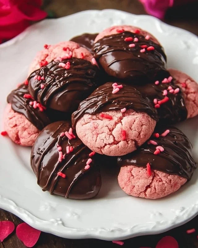 Chocolate Covered Strawberry Cookies
