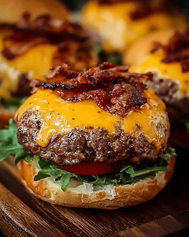 Delicious Crack Burgers on a grill, showcasing a mouthwatering burger recipe